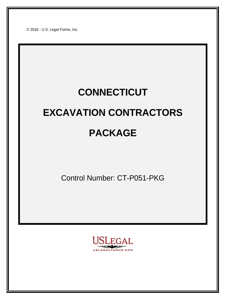 Excavation Contractor Package Connecticut  Form