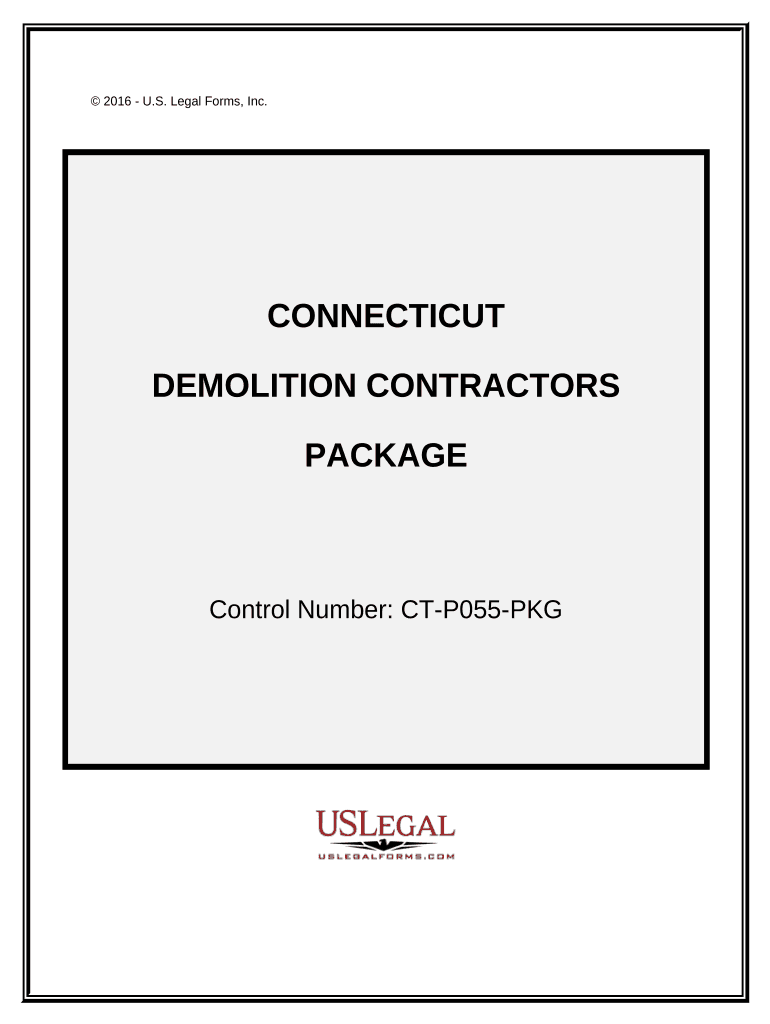 Demolition Contractor Package Connecticut  Form