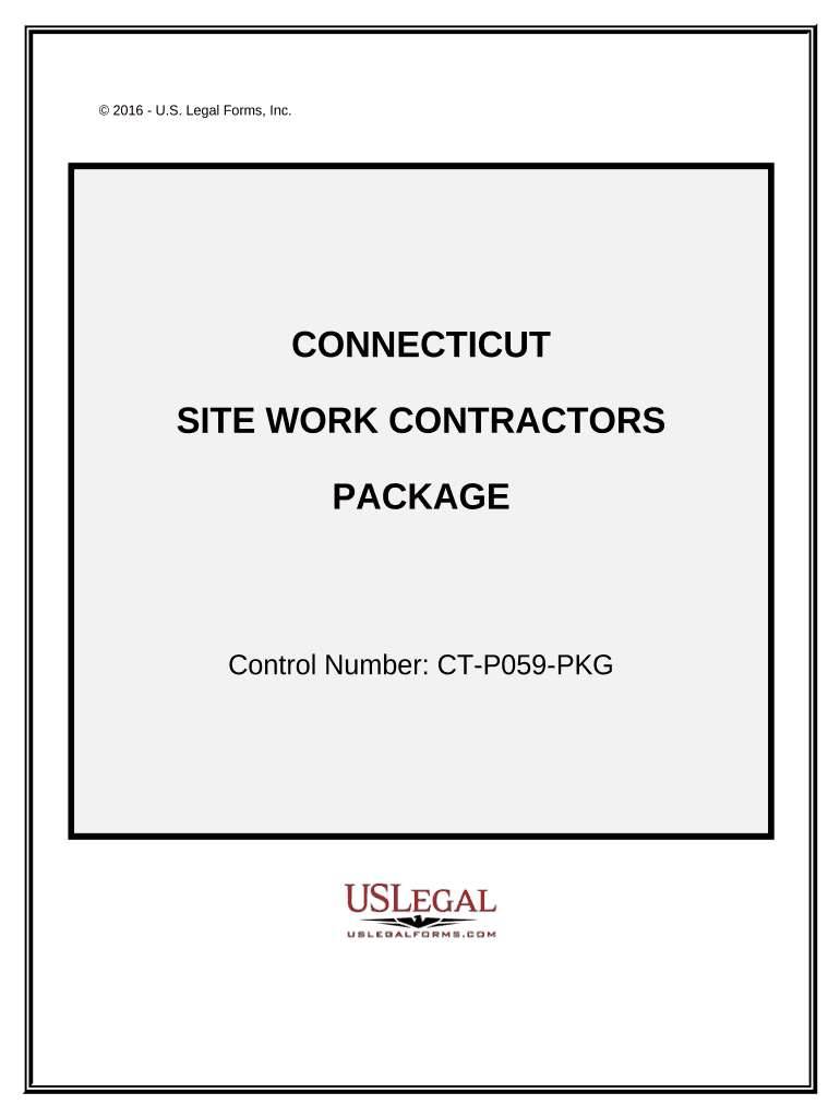 Site Work Contractor Package Connecticut  Form