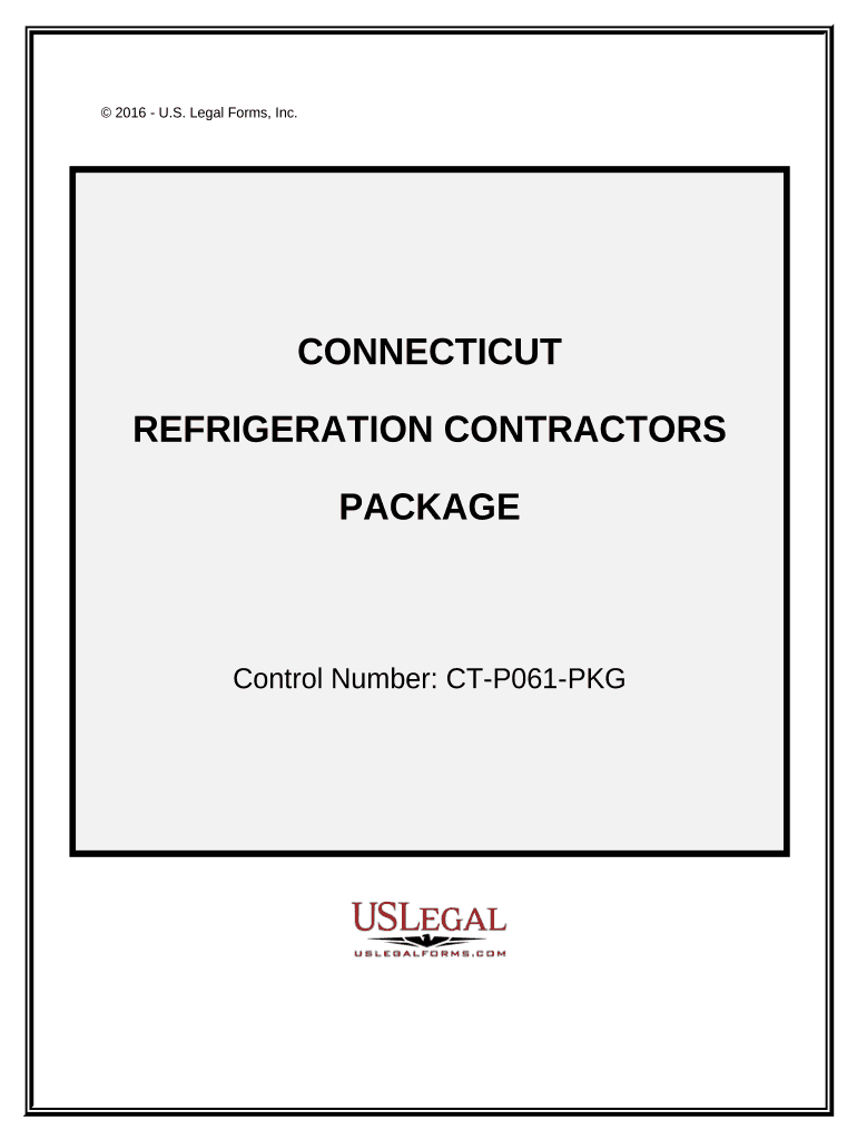 Refrigeration Contractor Package Connecticut  Form
