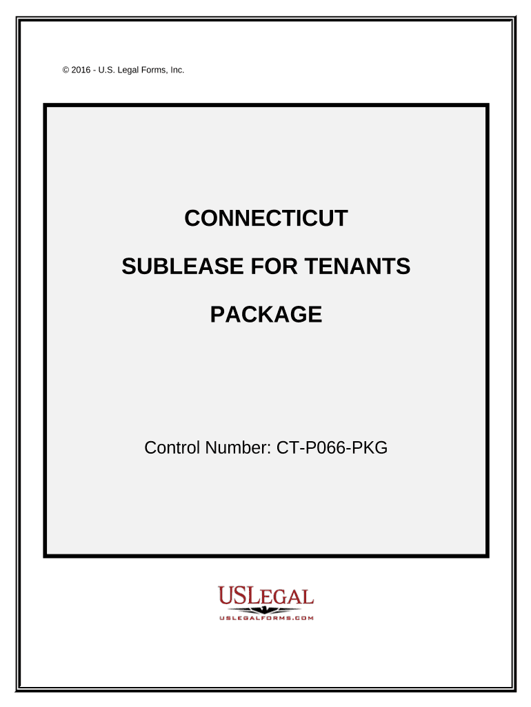 Landlord Tenant Sublease Package Connecticut  Form