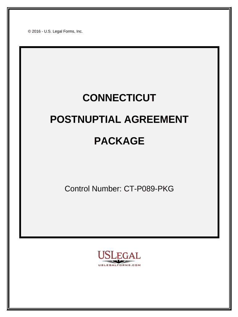 Postnuptial Agreements Package Connecticut  Form