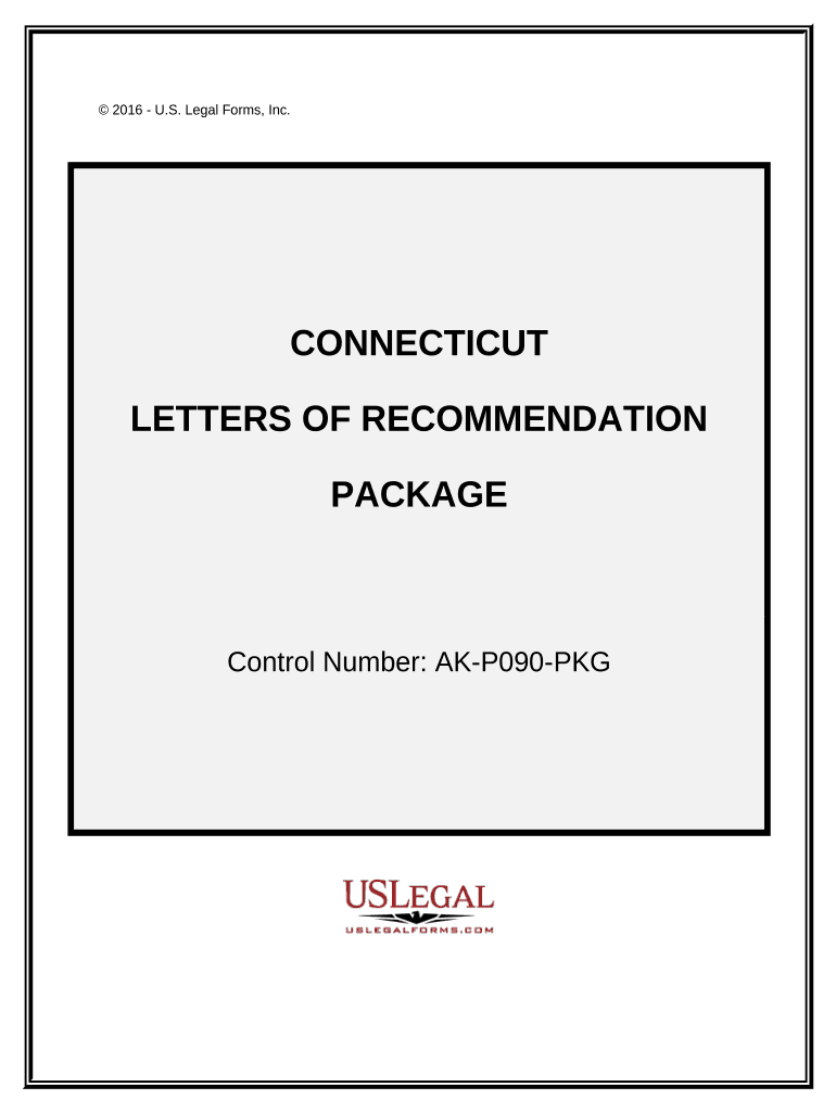 Letters of Recommendation Package Connecticut  Form