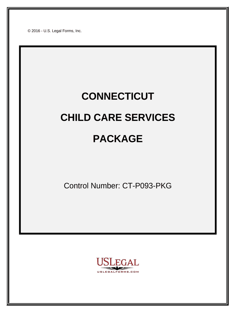 Child Care Services Package Connecticut  Form