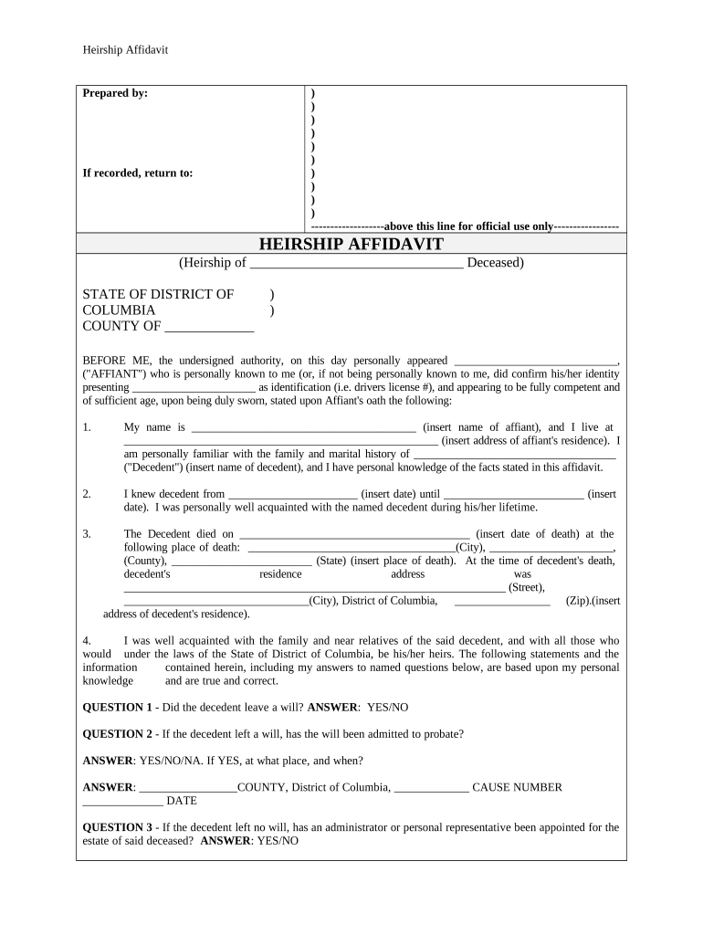 Dc Deceased  Form