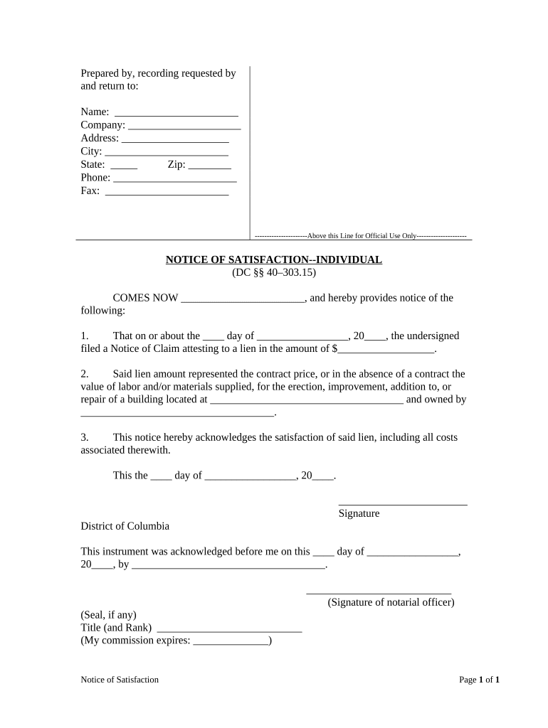 Dc Notice  Form