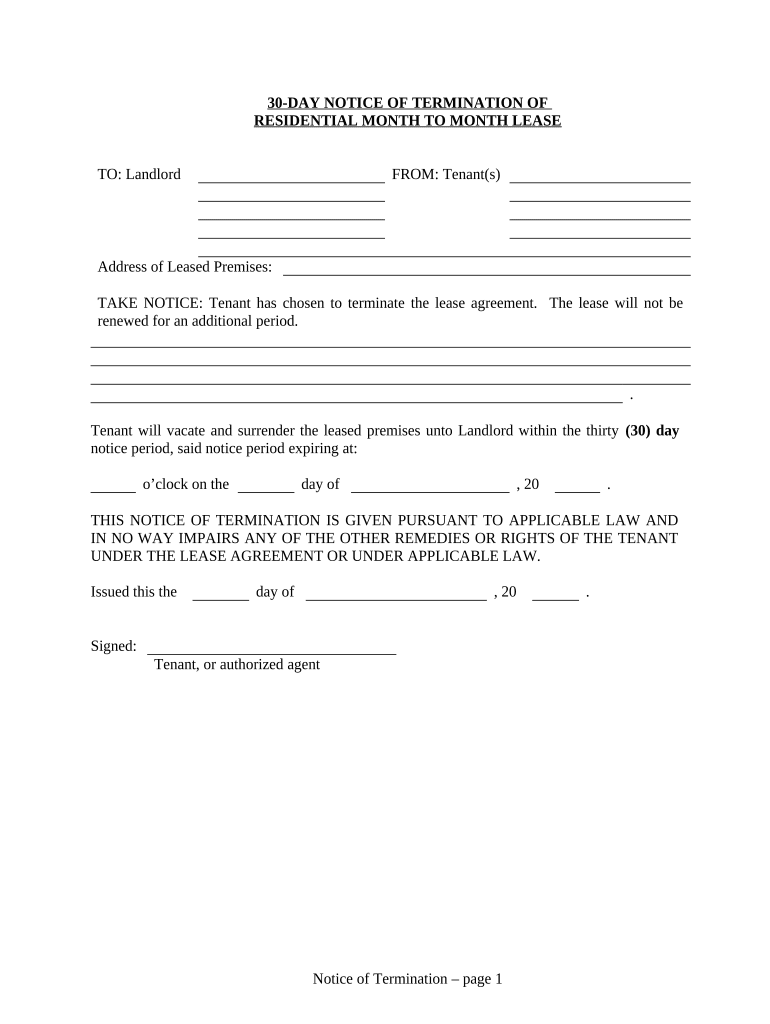 Dc Month to Month  Form