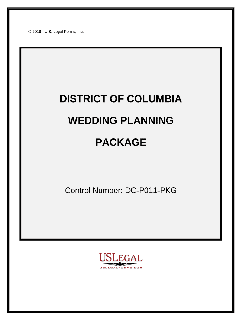 Wedding Planning or Consultant Package District of Columbia  Form