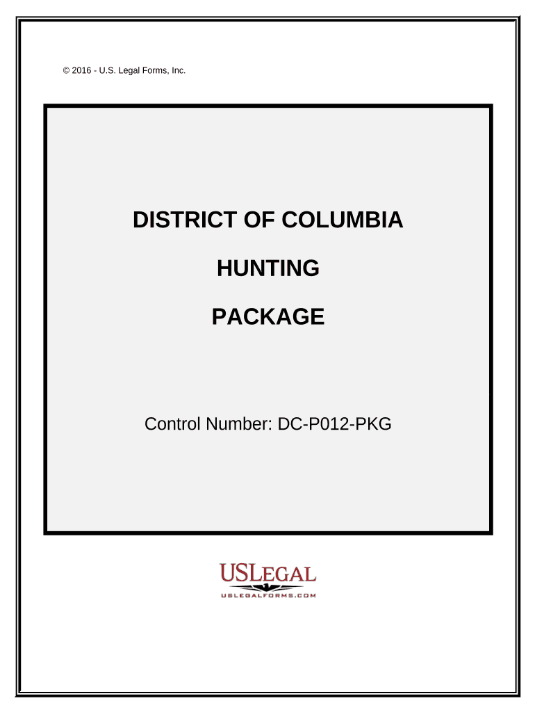Hunting Forms Package District of Columbia