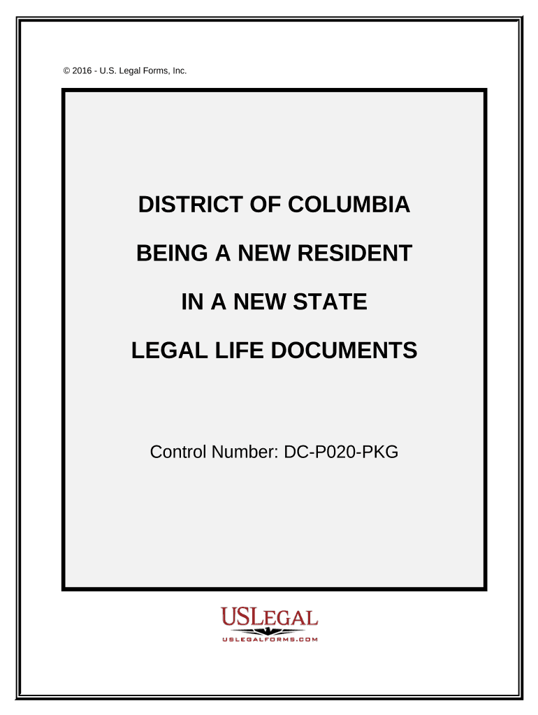 New State Resident Package District of Columbia  Form