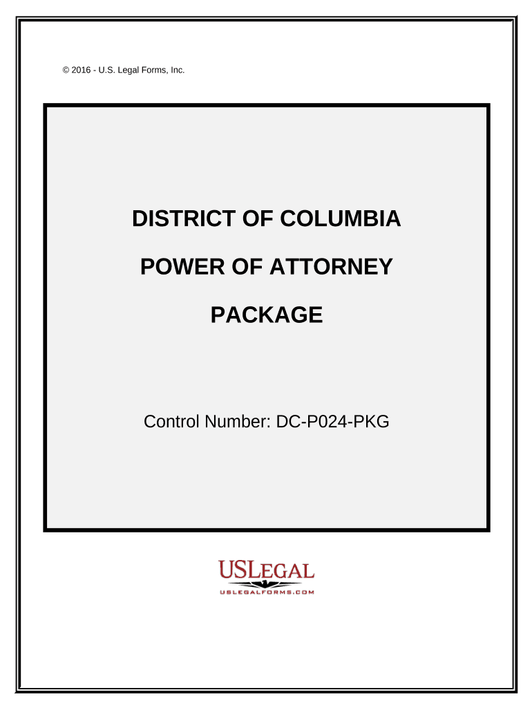 Power of Attorney Forms Package District of Columbia