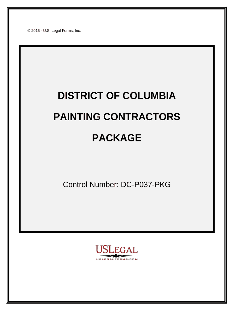 Painting Contractor Package District of Columbia  Form
