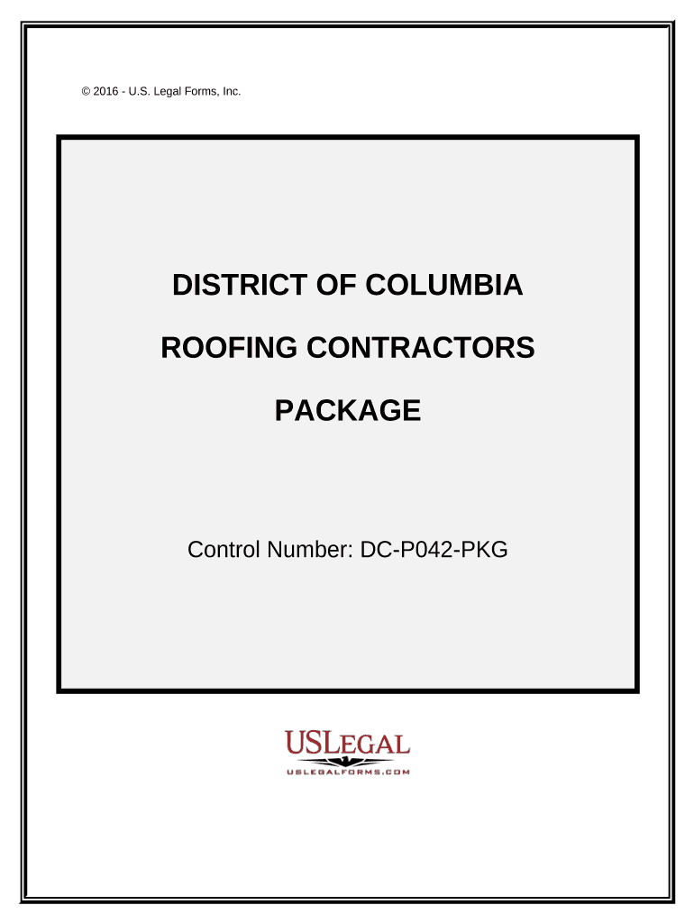 Roofing Contractor Package District of Columbia  Form