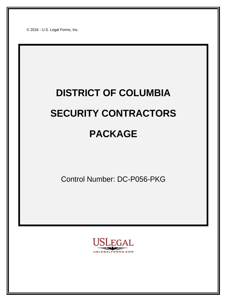 District of Columbia Security  Form