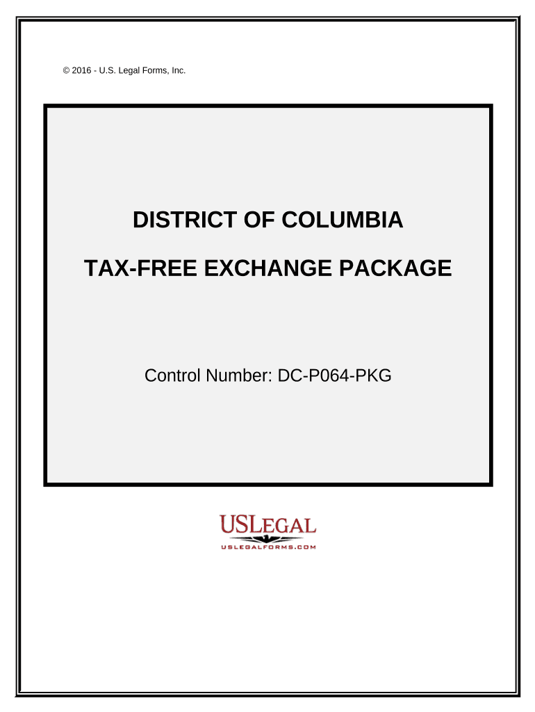 Tax Exchange Package District of Columbia  Form