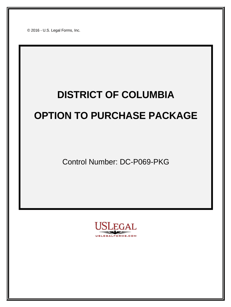 Option to Purchase Package District of Columbia  Form