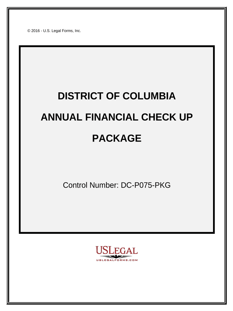 Annual Financial Checkup Package District of Columbia  Form