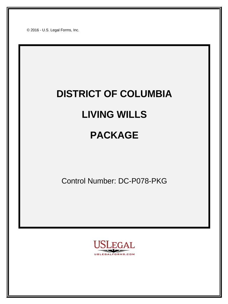 Living Wills and Health Care Package District of Columbia  Form