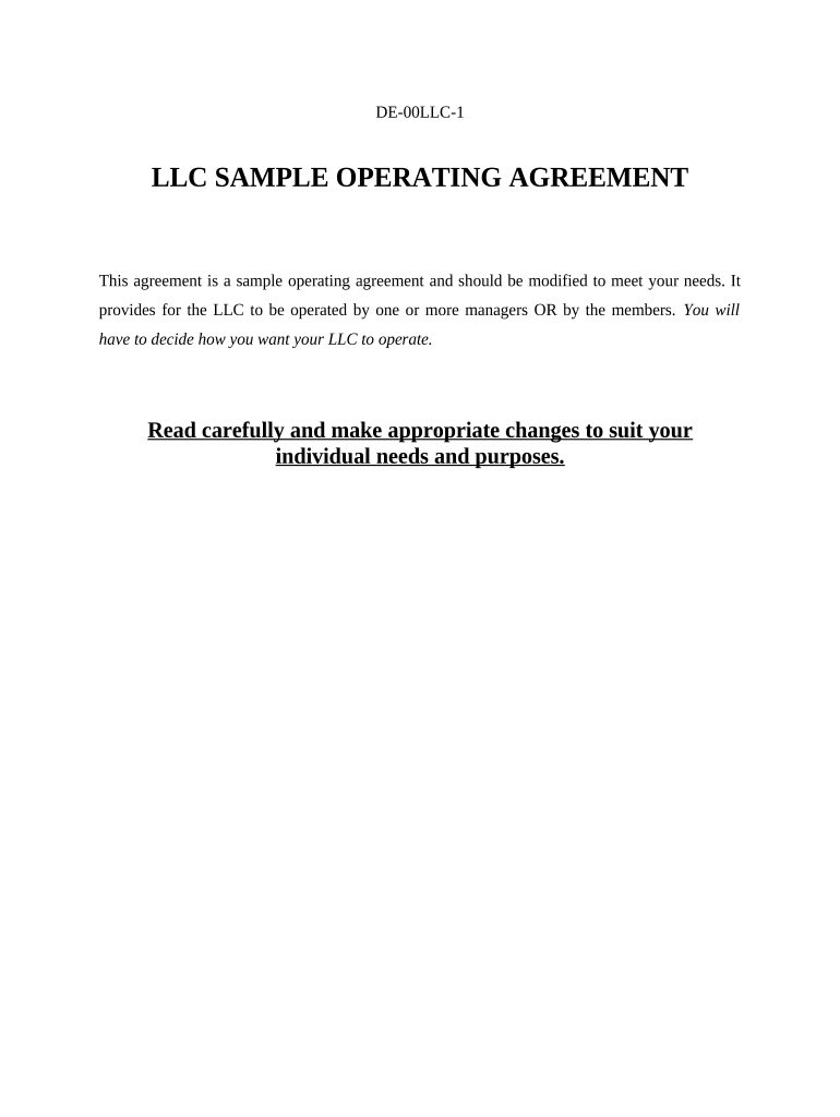 De Llc  Form