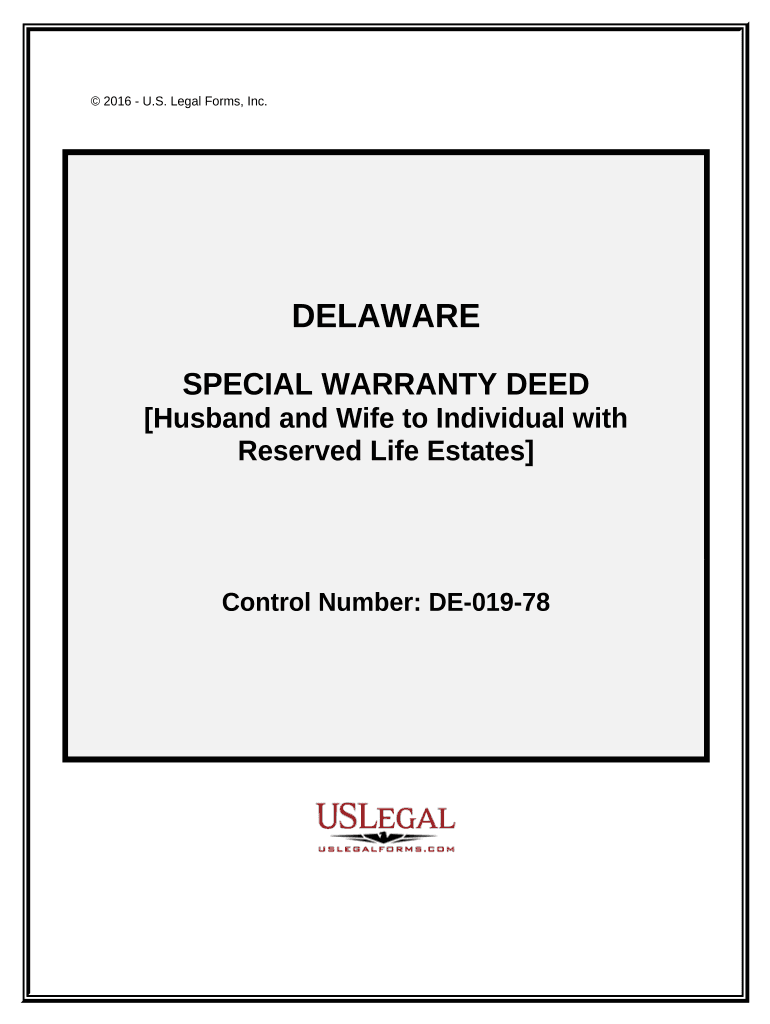 Delaware Special Warranty Deed  Form
