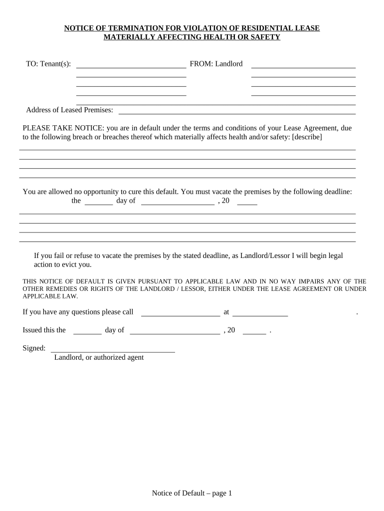 Delaware Notice  Form