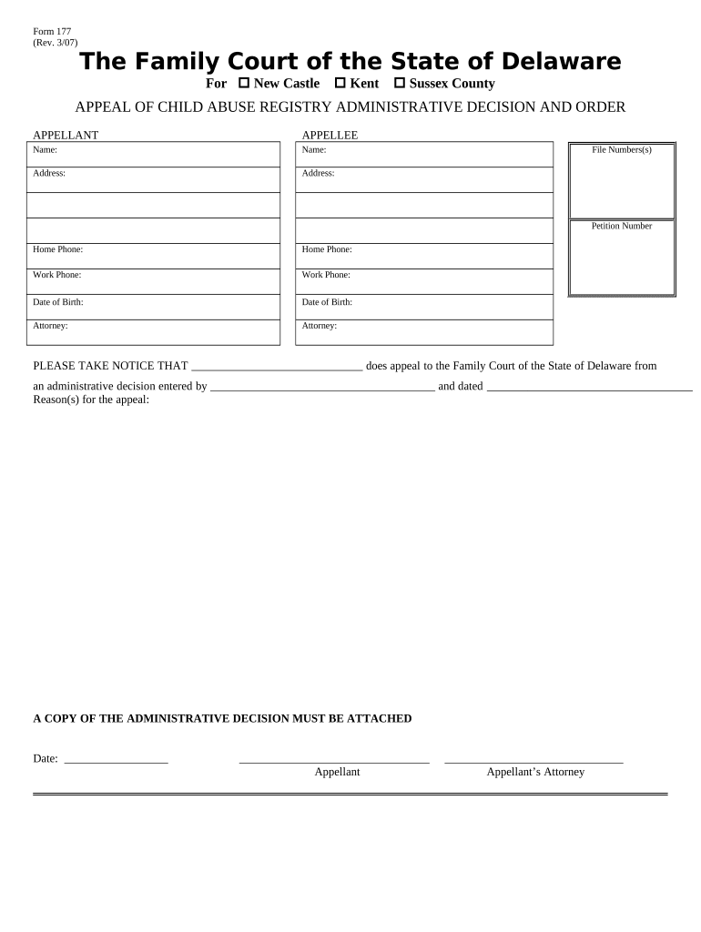 Delaware Registry  Form