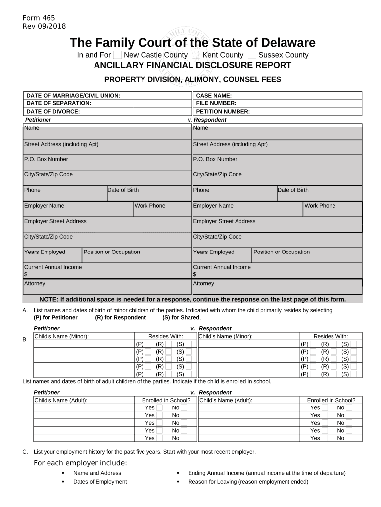 Delaware Rule  Form