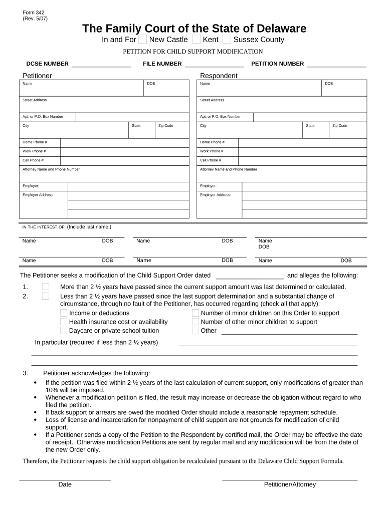 Support Order Arrears  Form