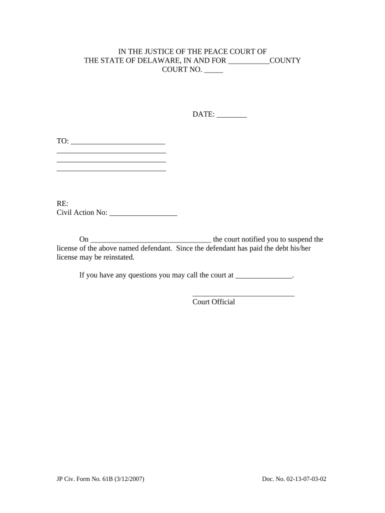 Delaware Trespass  Form