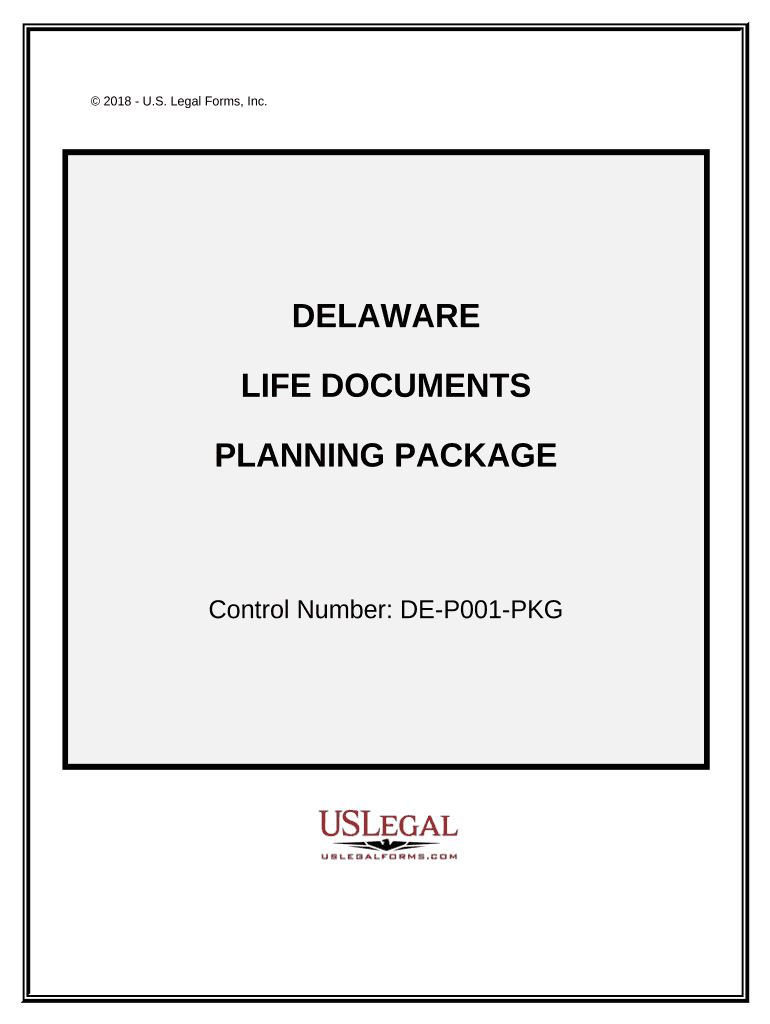 Life Documents Planning Package, Including Will, Power of Attorney and Living Will Delaware  Form