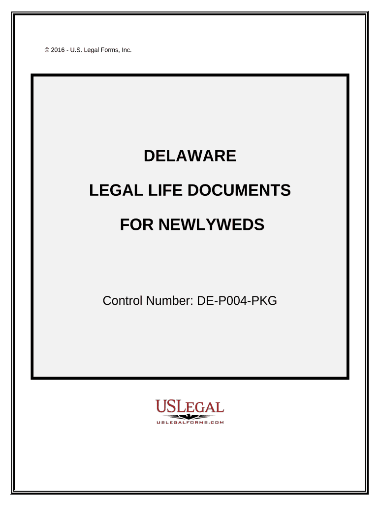 Essential Legal Life Documents for Newlyweds Delaware  Form