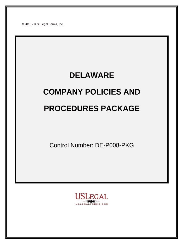 Company Employment Policies and Procedures Package Delaware  Form