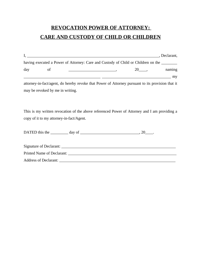 Delaware Power Attorney  Form