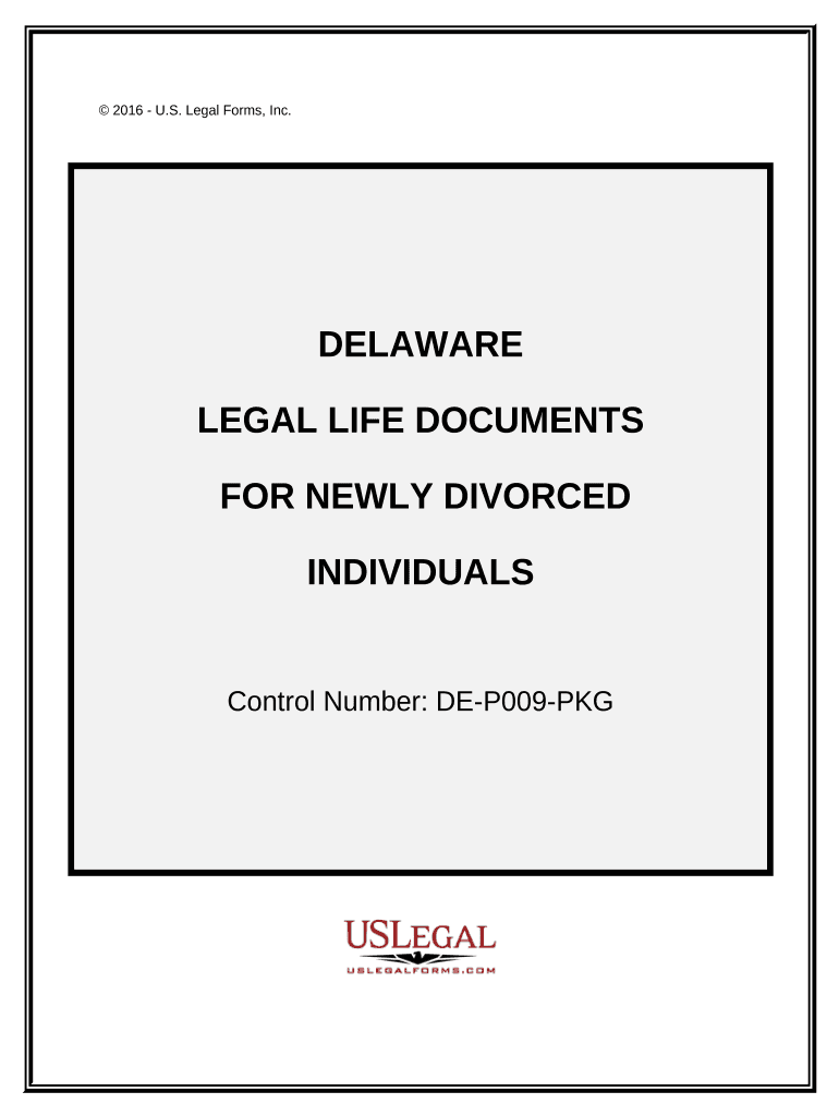 Newly Divorced Individuals Package Delaware  Form