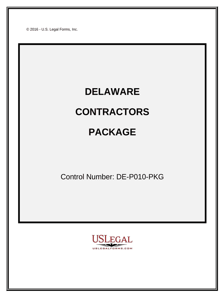 Contractors Forms Package Delaware