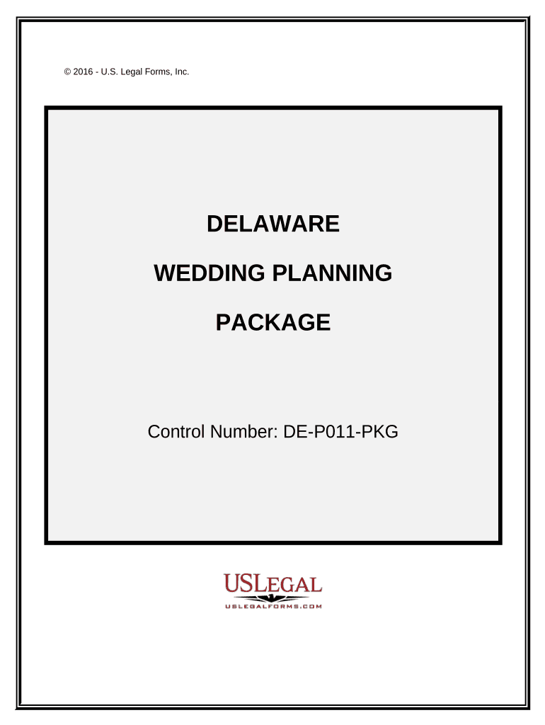 Wedding Planning or Consultant Package Delaware  Form