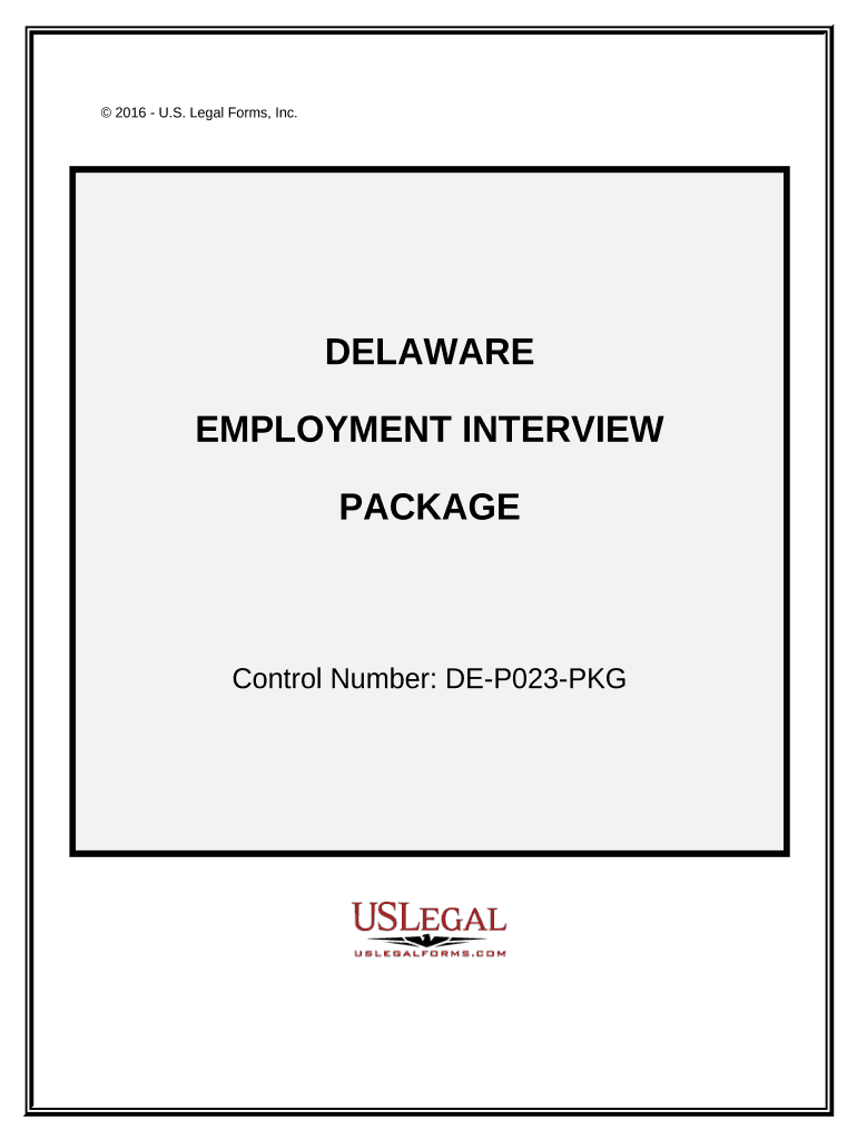 Employment Interview Package Delaware  Form