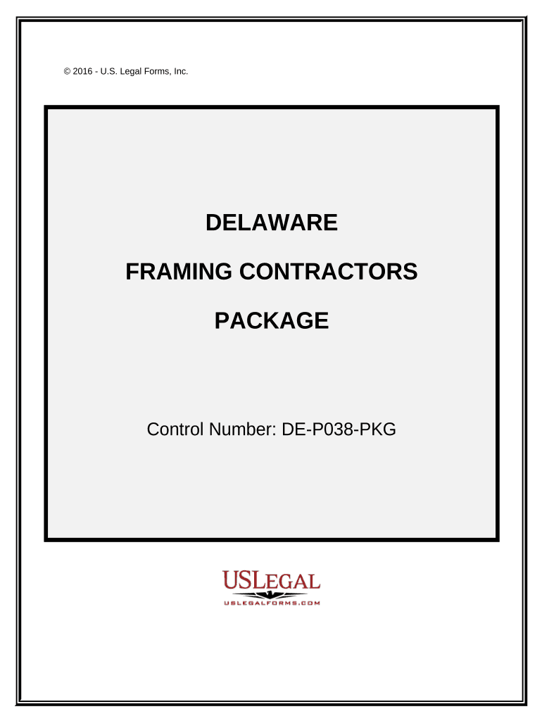 Framing Contractor Package Delaware  Form