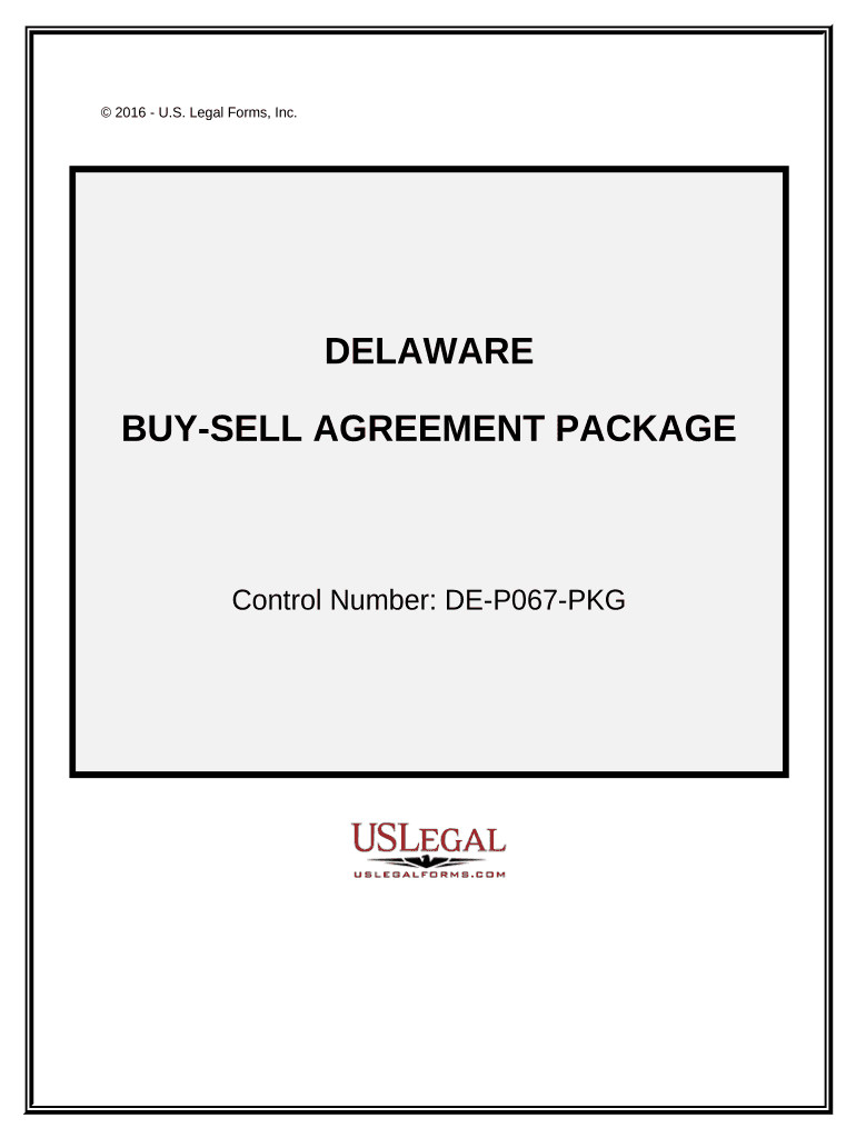 Fill and Sign the Buy Sell Agreement Package Delaware Form