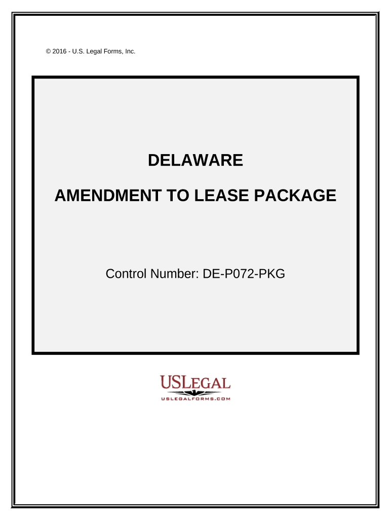 Amendment of Lease Package Delaware  Form