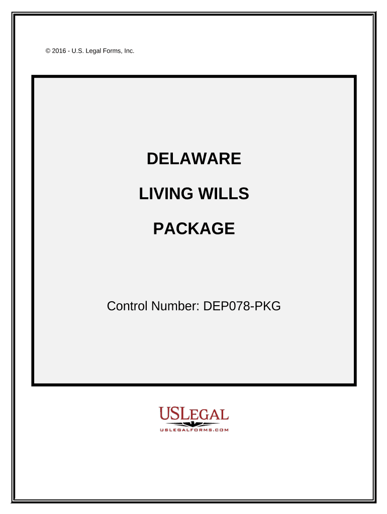 Living Wills and Health Care Package Delaware  Form