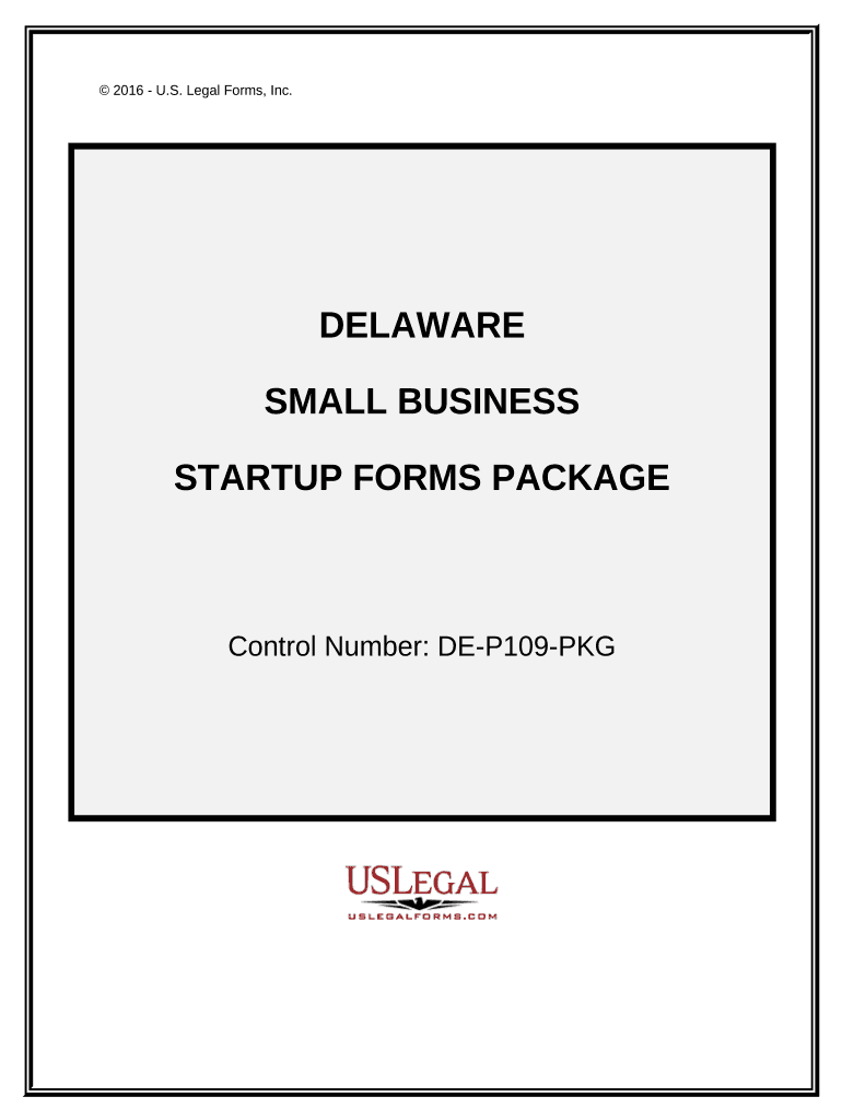 Delaware Small Business Startup Package Delaware  Form