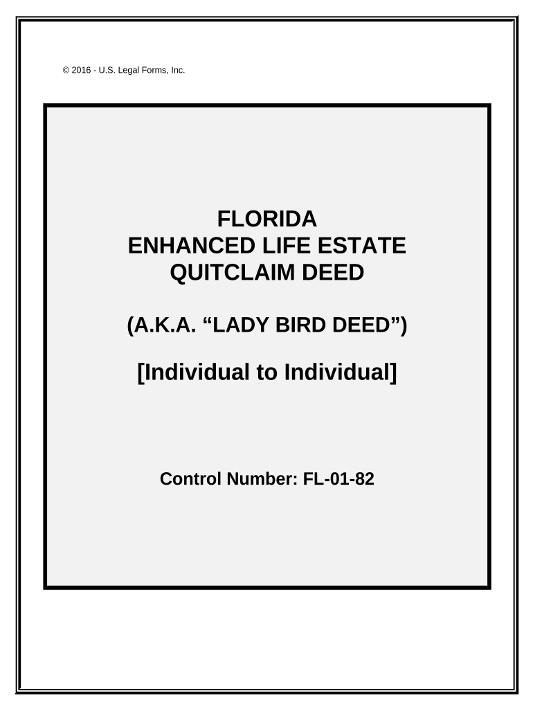 Enhanced Life Estate Deed Florida  Form