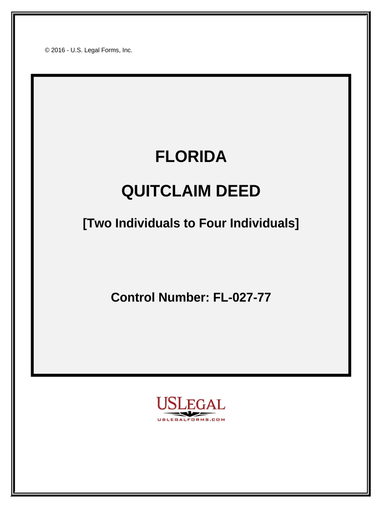 Florida Quitclaim Deed Template  Form