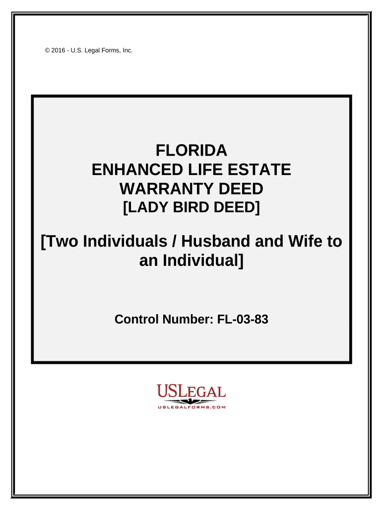 Florida Life Estate Deed  Form