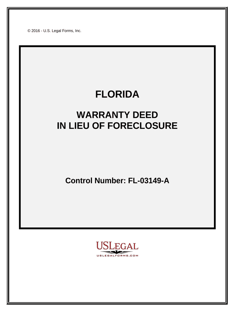 Florida Deed Lieu  Form