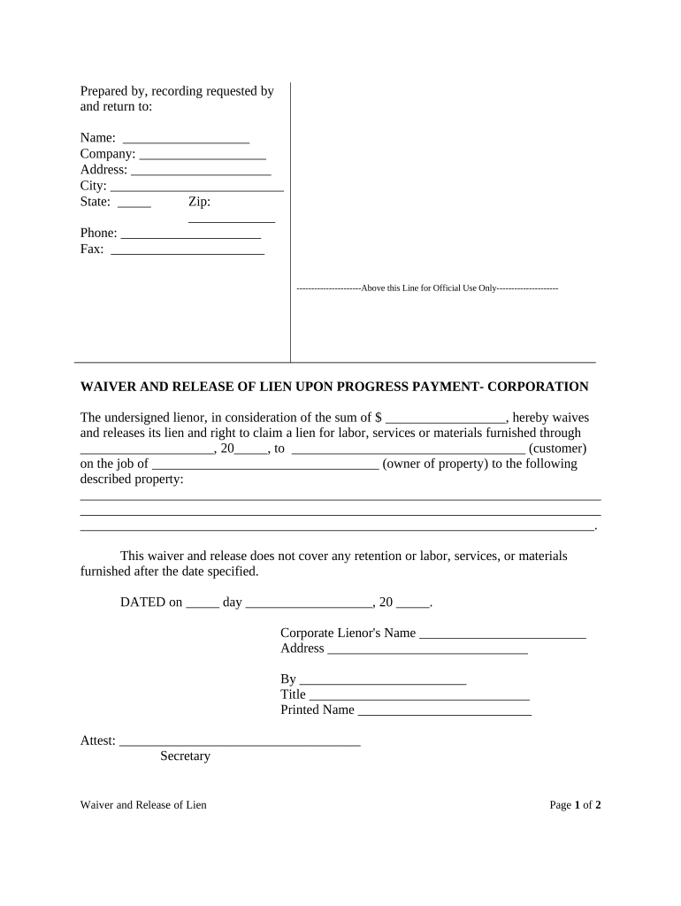 Florida Lien  Form