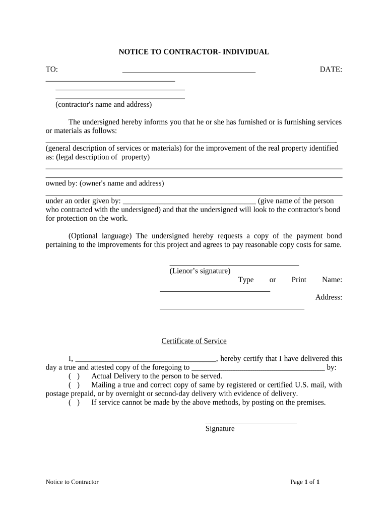 Fl Contractor  Form