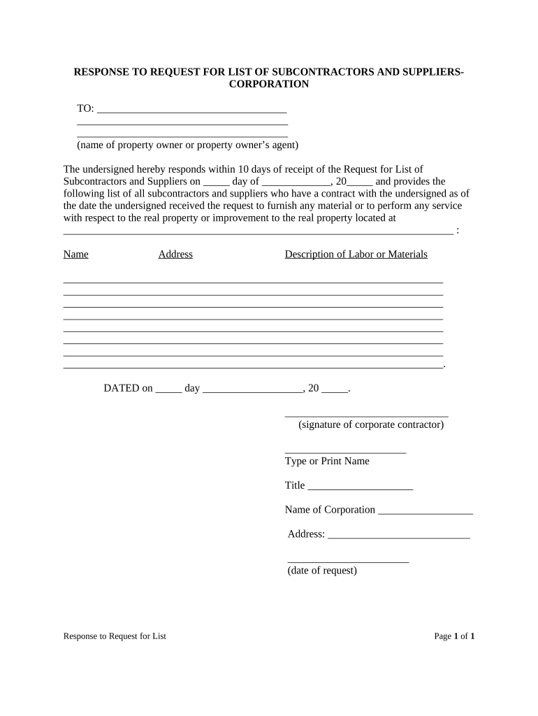 Get and Sign Florida Response Sample  Form
