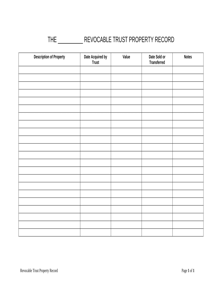 Fl Living Trust  Form